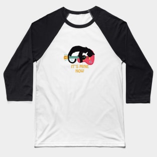 Cat with Guitar |  Cat Artwork for Cat Person | Cat Guitarist Baseball T-Shirt